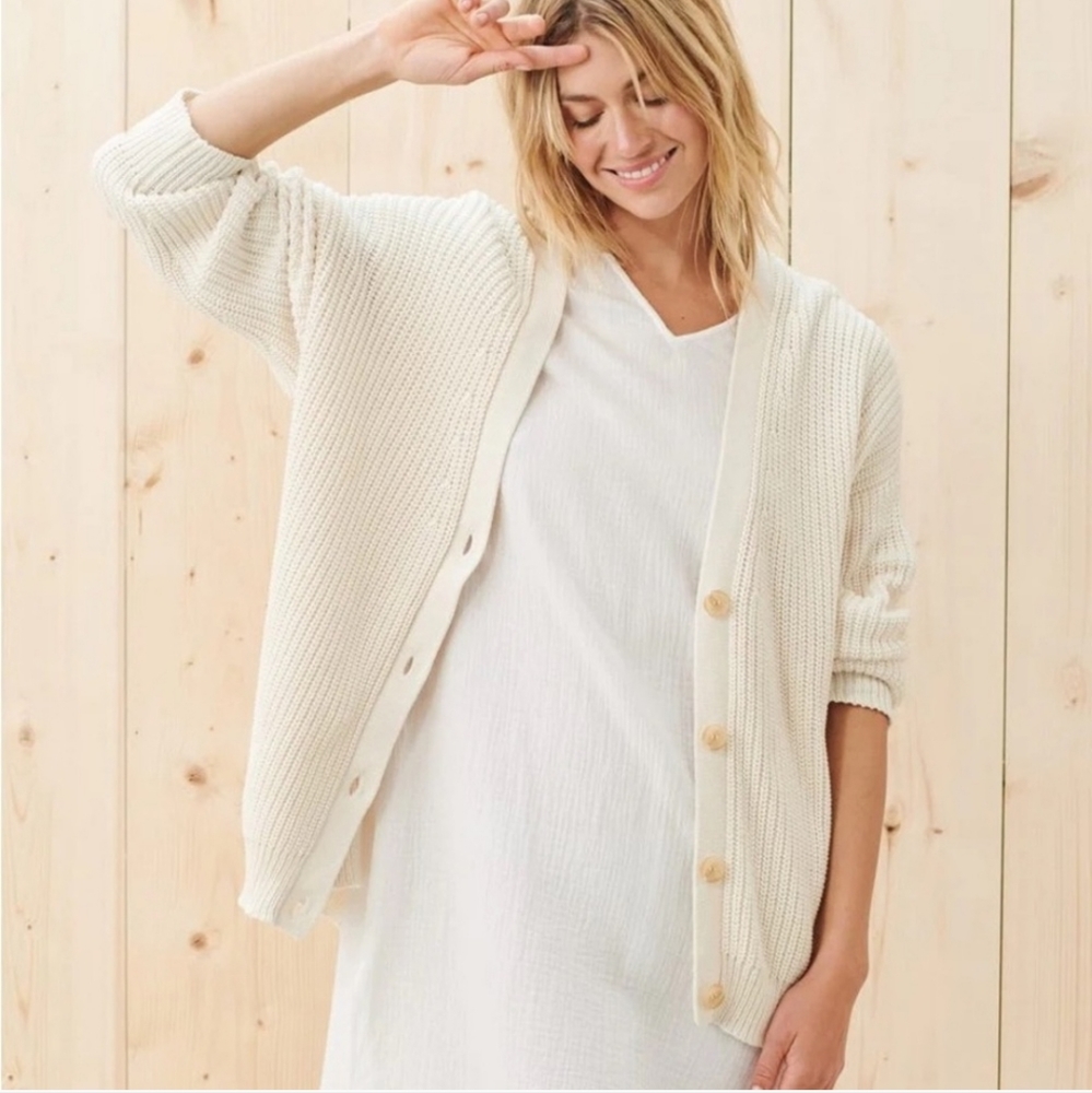 Jenni Kayne NWOT cashmere oversized lagenlook minimalist cocoon cardigan